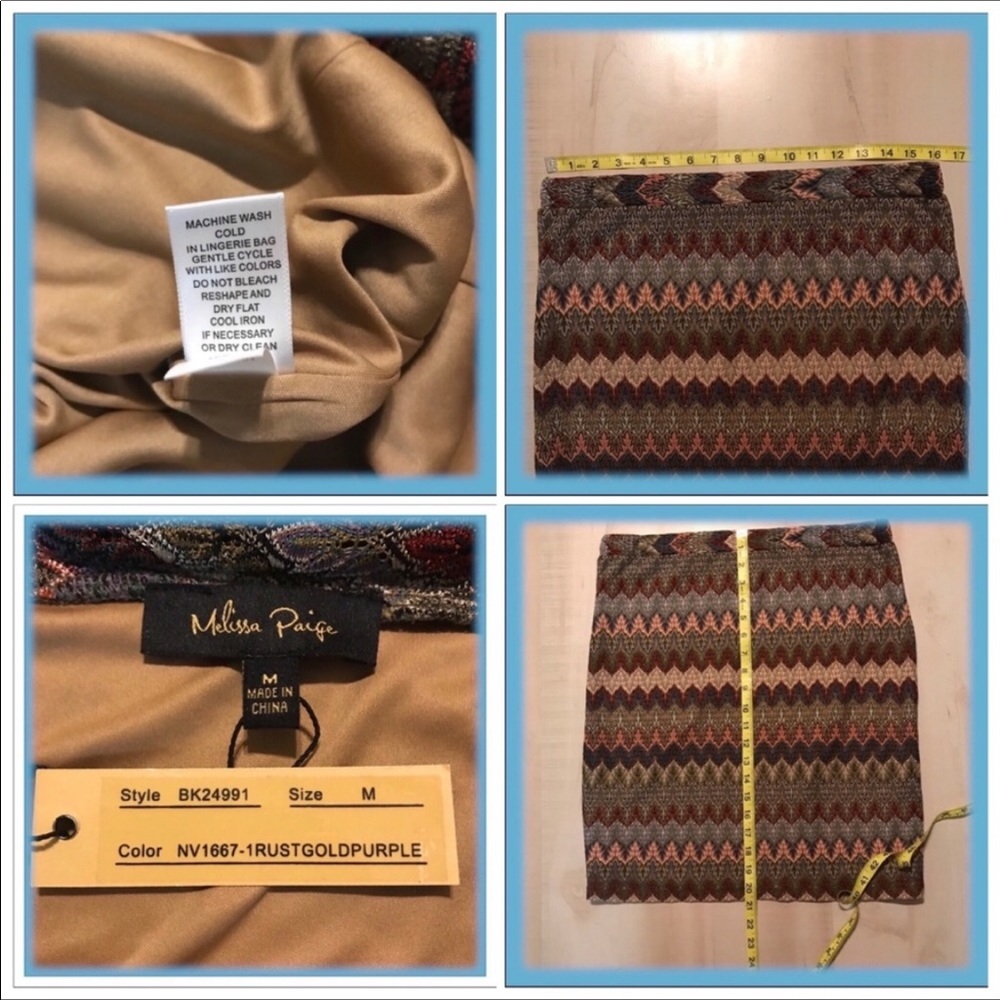 ❤️SOLD❤️MELISSA PAIGE Women's Chevron Print Pencil - Picture 5 of 7